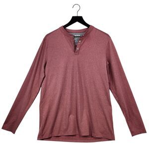 LOT OF 2 Izod Performx CoolFX Snap Button Henley Shirts Small BLUE & MAROON Soft